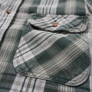 90s DAKOTA Heavy Flannel Shirt forest green XL 古着