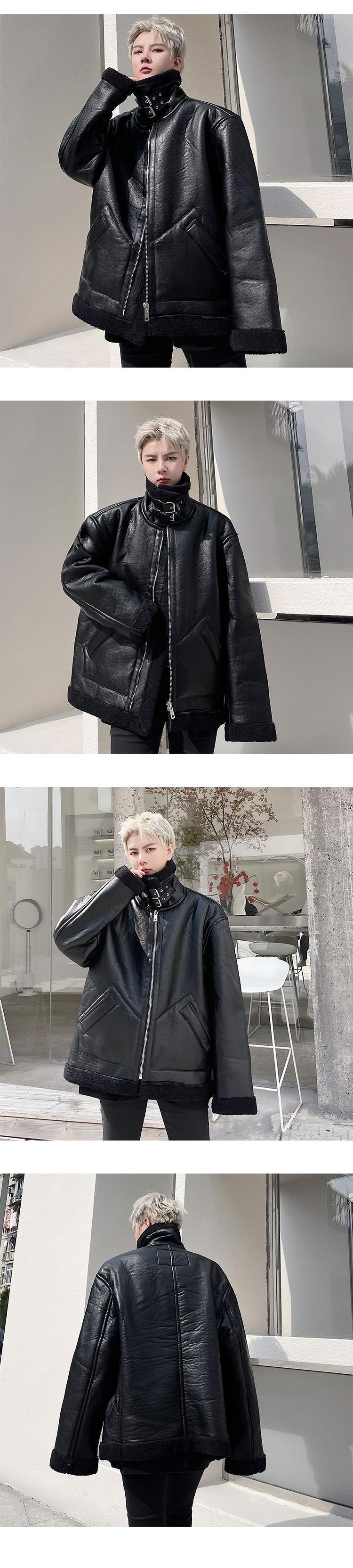 送料無料】KOREA x 原宿 ウィンタースタイルファーベルベットレザー