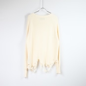 Leh / GANKO別注×damage waffle L/S sweater