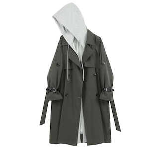 TRENCH COAT & FOODIE INNER JACKET 2pieces 3colors M-3118