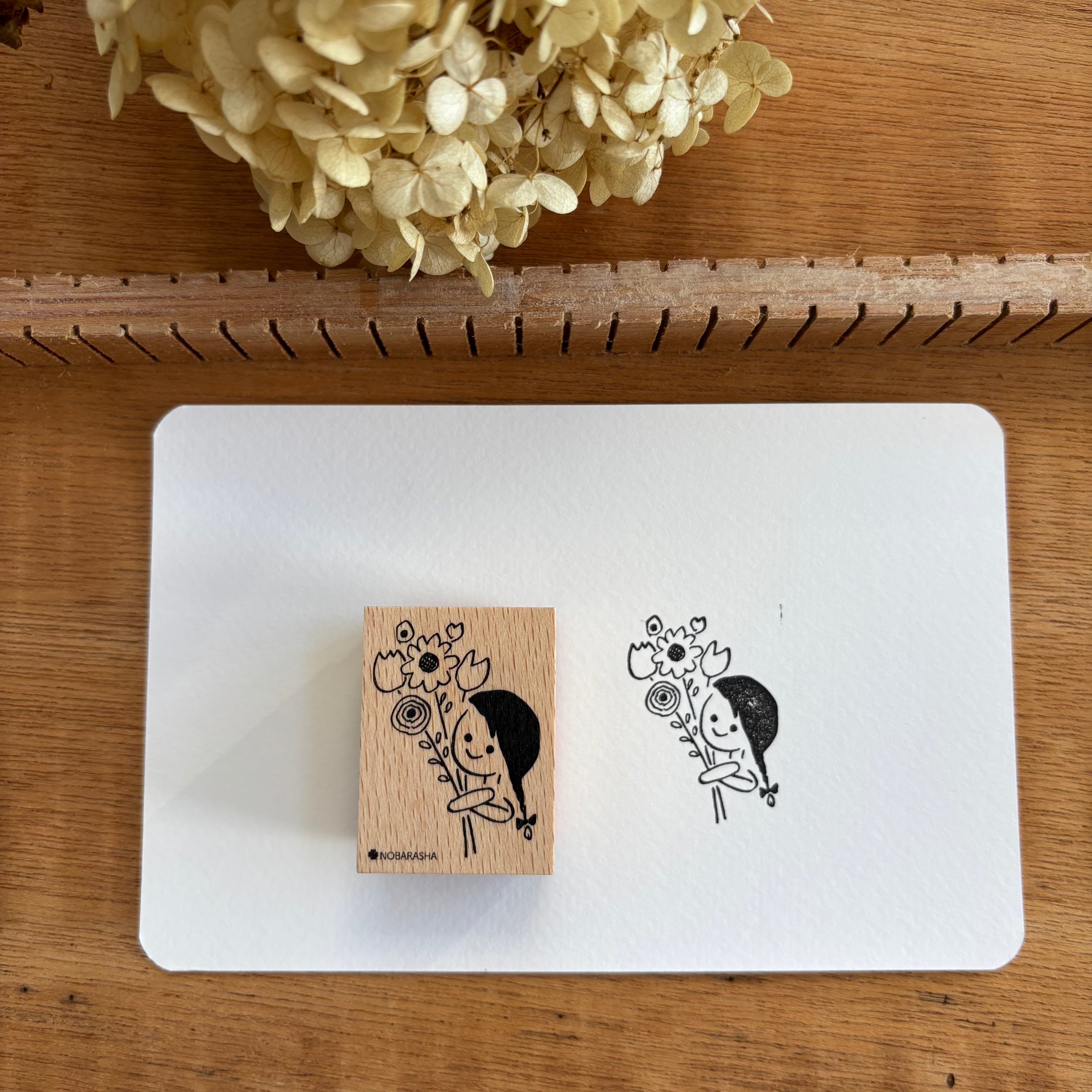 野ばら社の図案はんこ・花束ぎゅっ|STP-1028