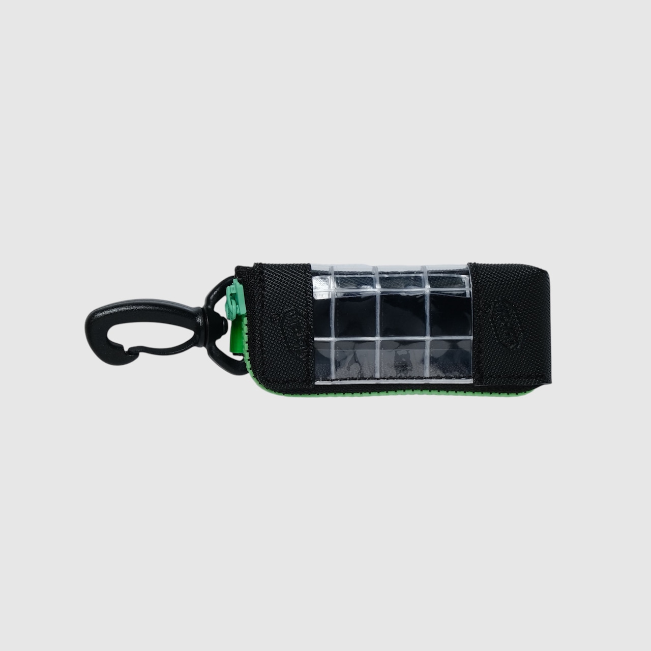 vibram light case (black×clear) with green glowing zip