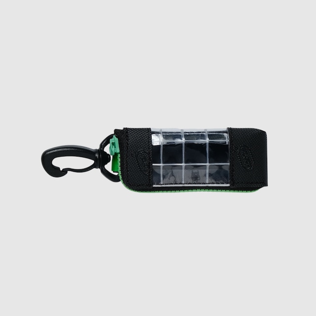 vibram light case (black×clear) with green glowing zip