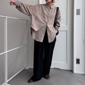 zipデザインオーバーSH/ベージュ