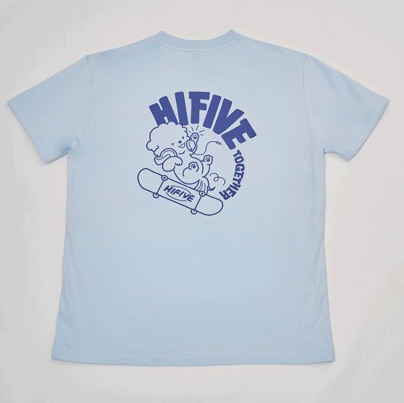 即納【HIFIVE】Human Together Graphic TShirt (Headset/Blue)