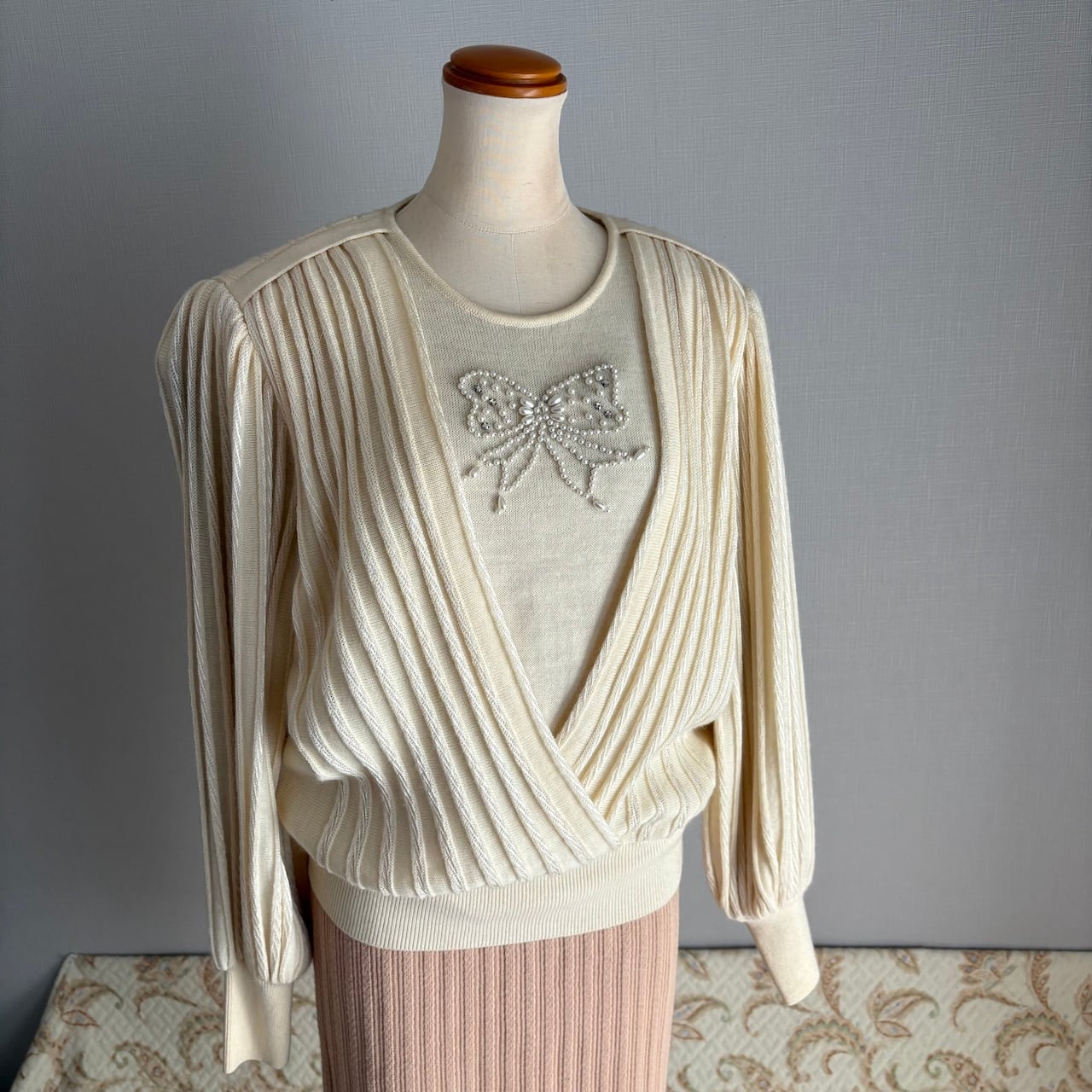 昭和レトロ 70s HANAE MORI ピンク エプロン チューリップ柄 | 古着屋