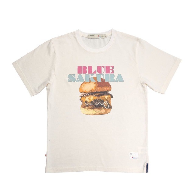 AMERICAN COTTON T-SHIRT［burger］ / WHITE