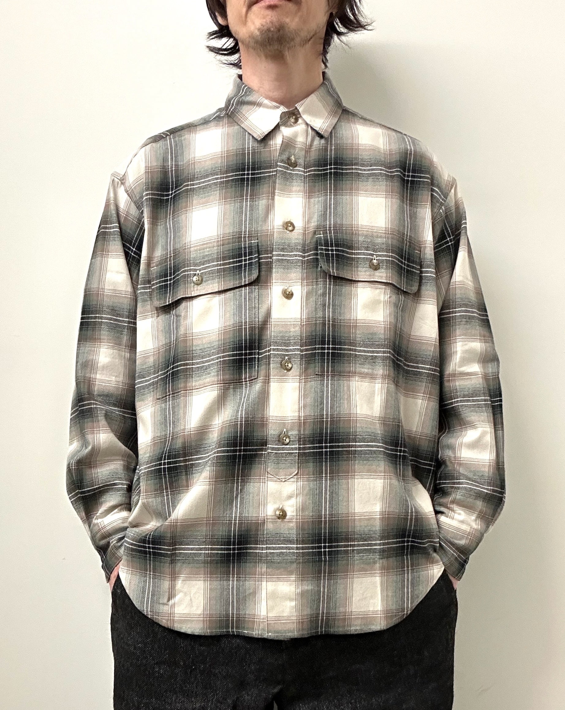 comm.arch / Cotton Chambray B.D. Check Shirt