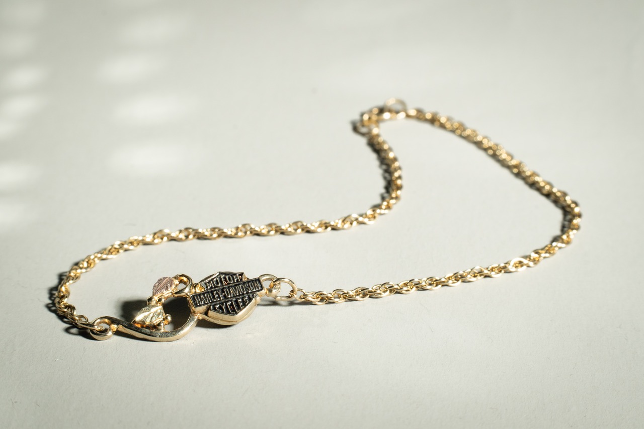 Official Harley Davidson Vintage Gold Leaf Bracelet
