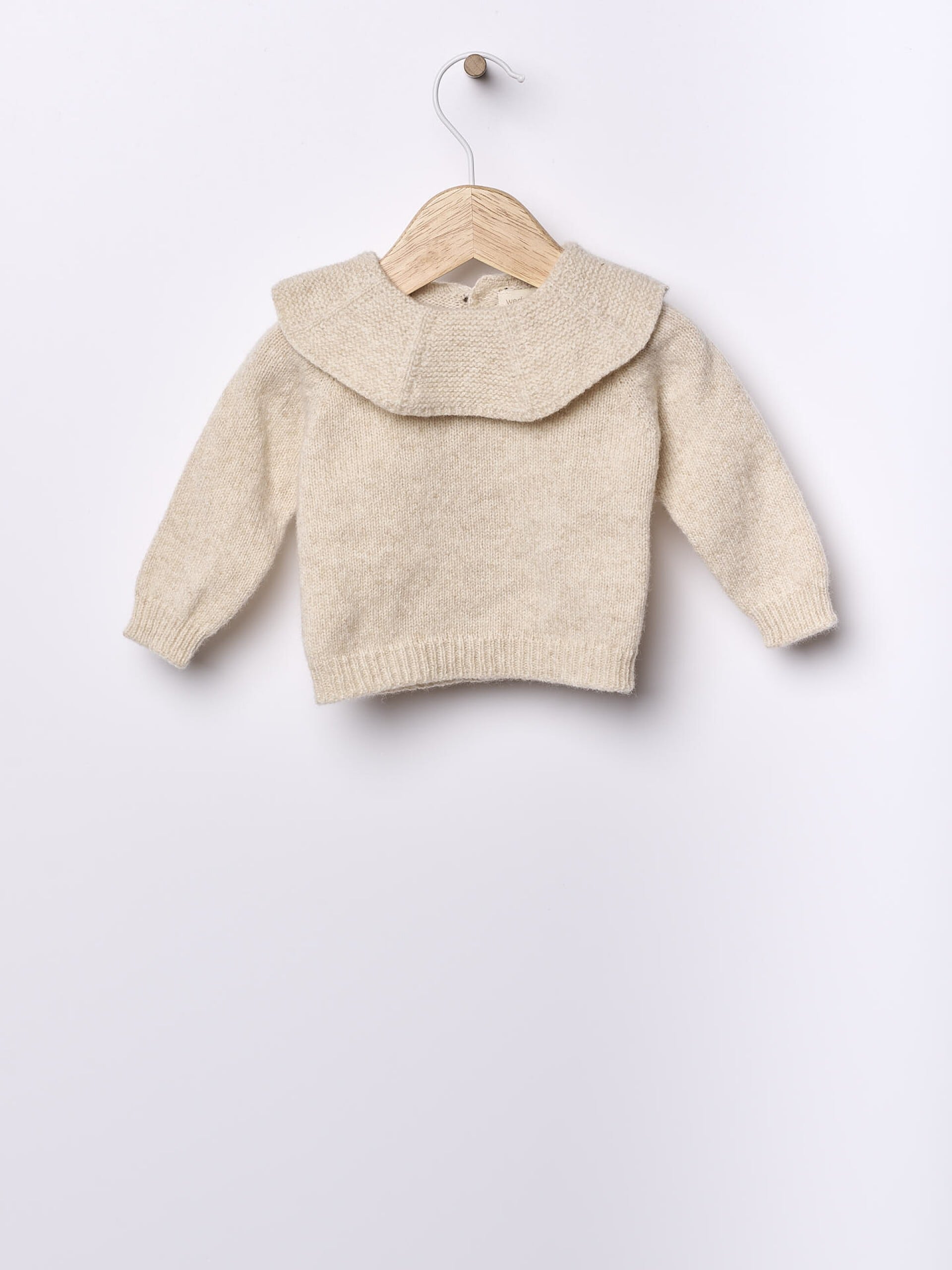 【wedoble】メリノウールシンプルニットセーター(Beige)