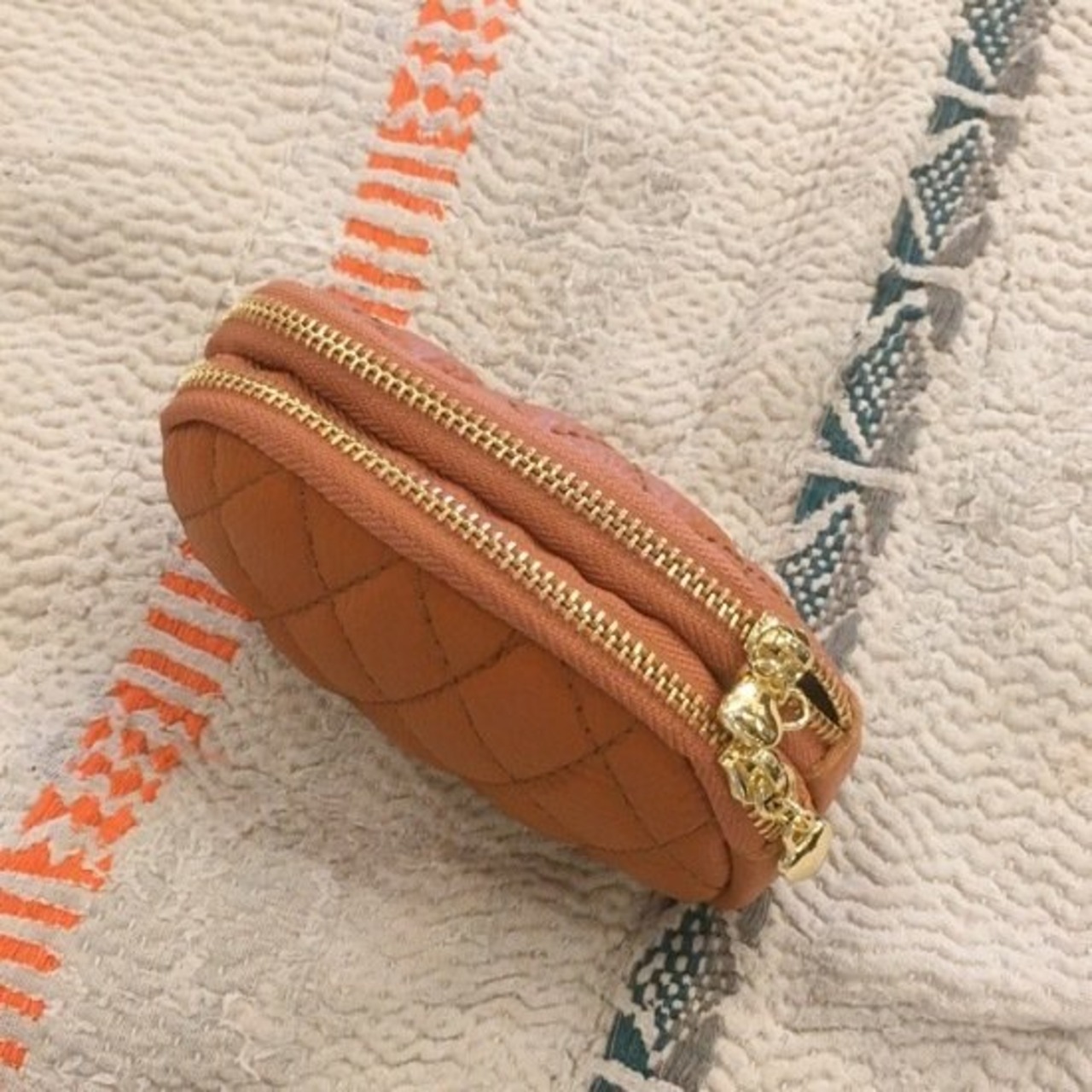 TOPANGA Bag　キルティングポーチ　テラコッタ