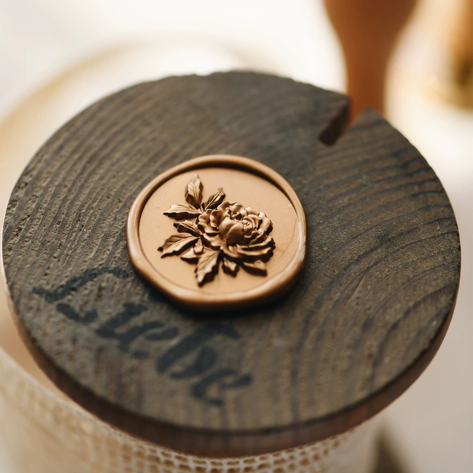 SELECT】Wax seal stamp │ Peony【25mm】 | シーリングスタンプ