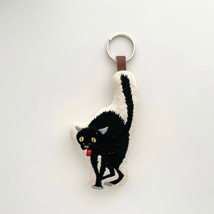 黒猫キーホルダーB