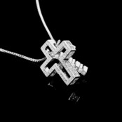 LJ CROSS NECKLACE SILVER