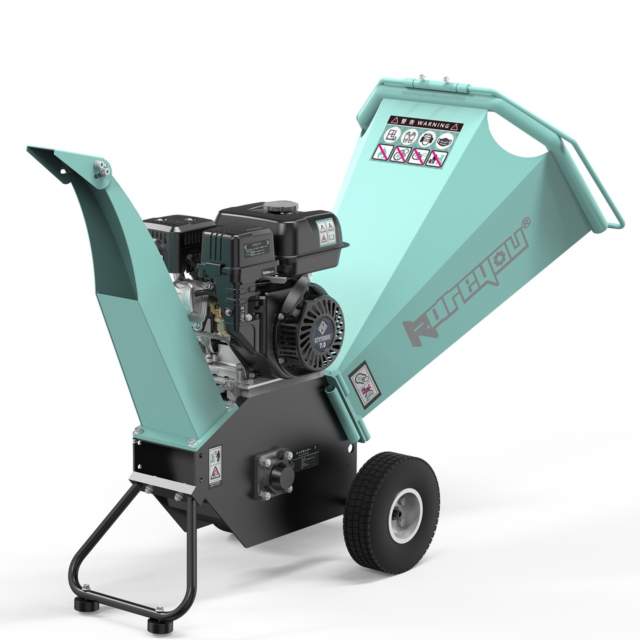 ウッドチッパー Kareyouエンジン粉砕機 木材最大110mm粉砕能力 COY150B 「個人様・西濃運輸営業所止め」