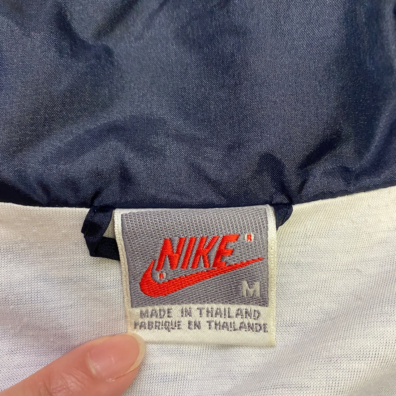 90年代 銀タグ NIKE ナイキ マルチ切り替え 袖 ロゴ刺繍 ナイロン 