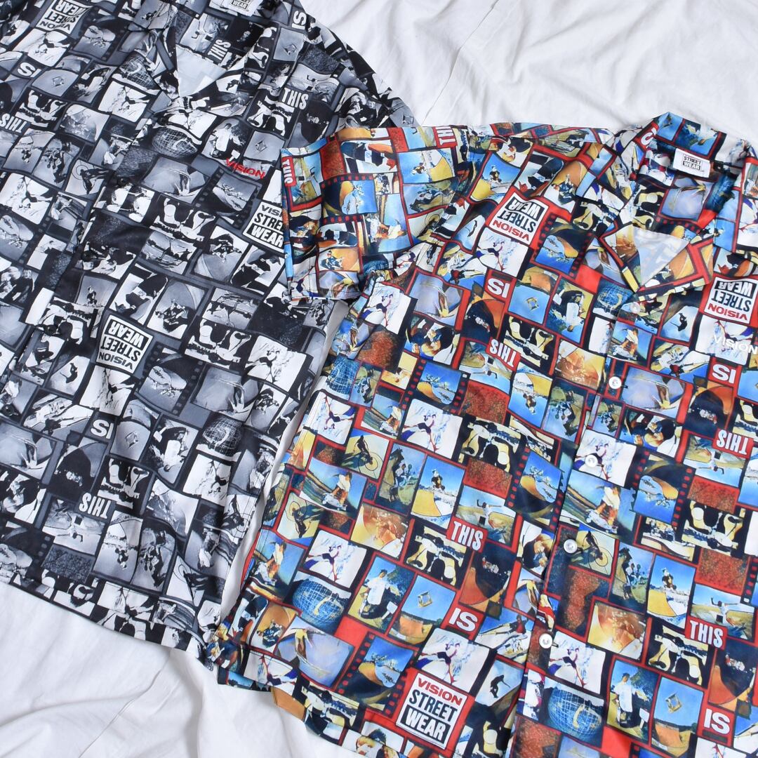 【70%OFF】VISION 総柄フォト開襟シャツ