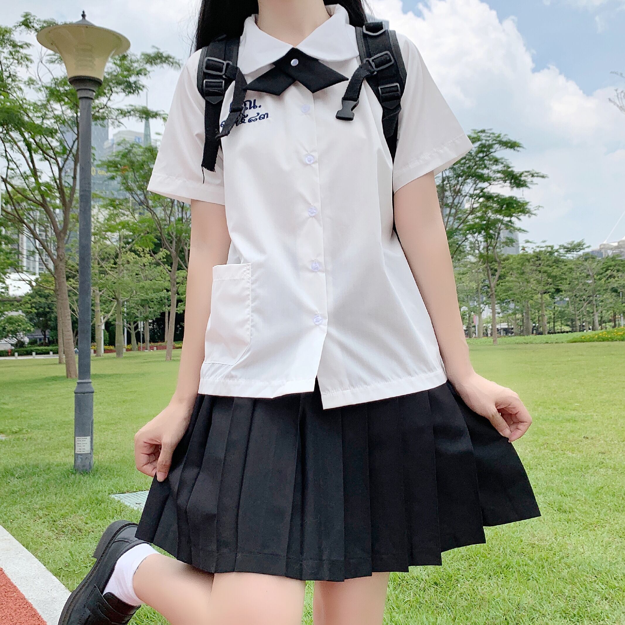 ✞ロリータJK制服 スタイルサマーシャツ 夏物 パープル 春夏秋冬