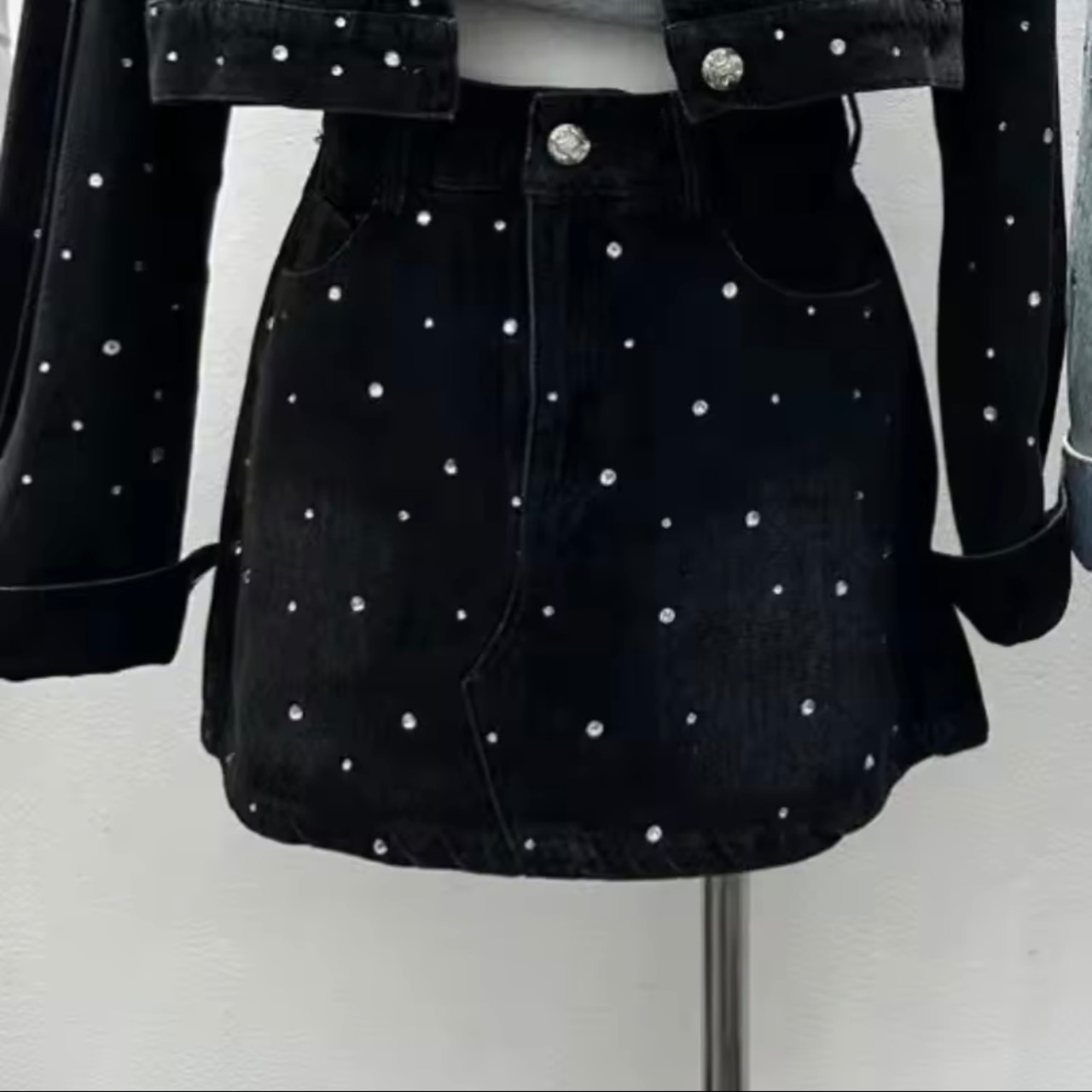 ラインストーンデニムセットアップ 2色展開 | Selectshop.Joie