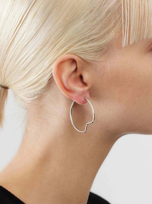 MARIA BLACK マリア・ブラック/Copenhagen 35 Hoop Pierced Earring - Silver