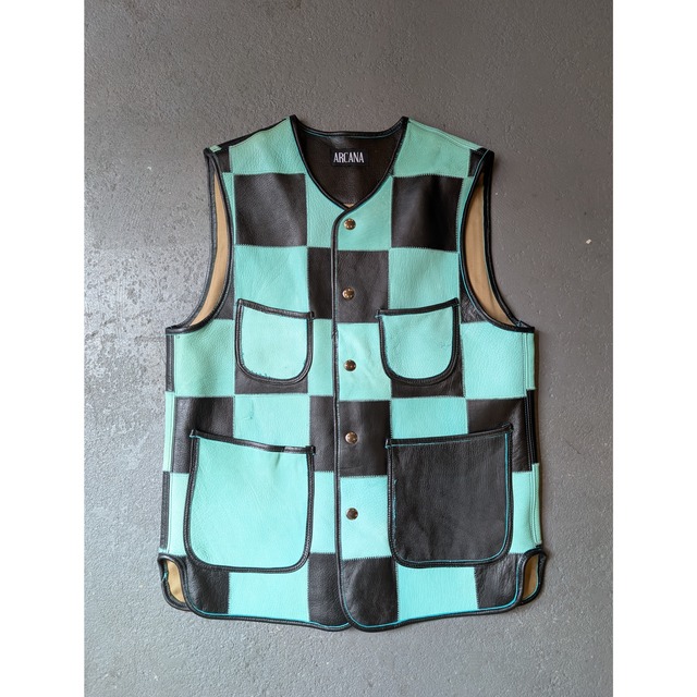 【ARCANA】“KAKERA” 4Pocket Vest / Black × Mint 36