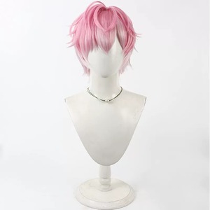 コスプレ耐熱ウィッグ ピンク 2トーン グラデーション ショートカット キャラクターウィッグ ★にじさんじ/皇れお 等 ★受注品★