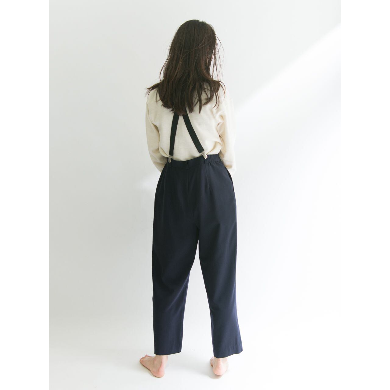 【Unknown brand】Made in Japan stretch wool 2tuck trousers pants(日本製 ストレッチウール2タックトラウザーズ パンツ)5c