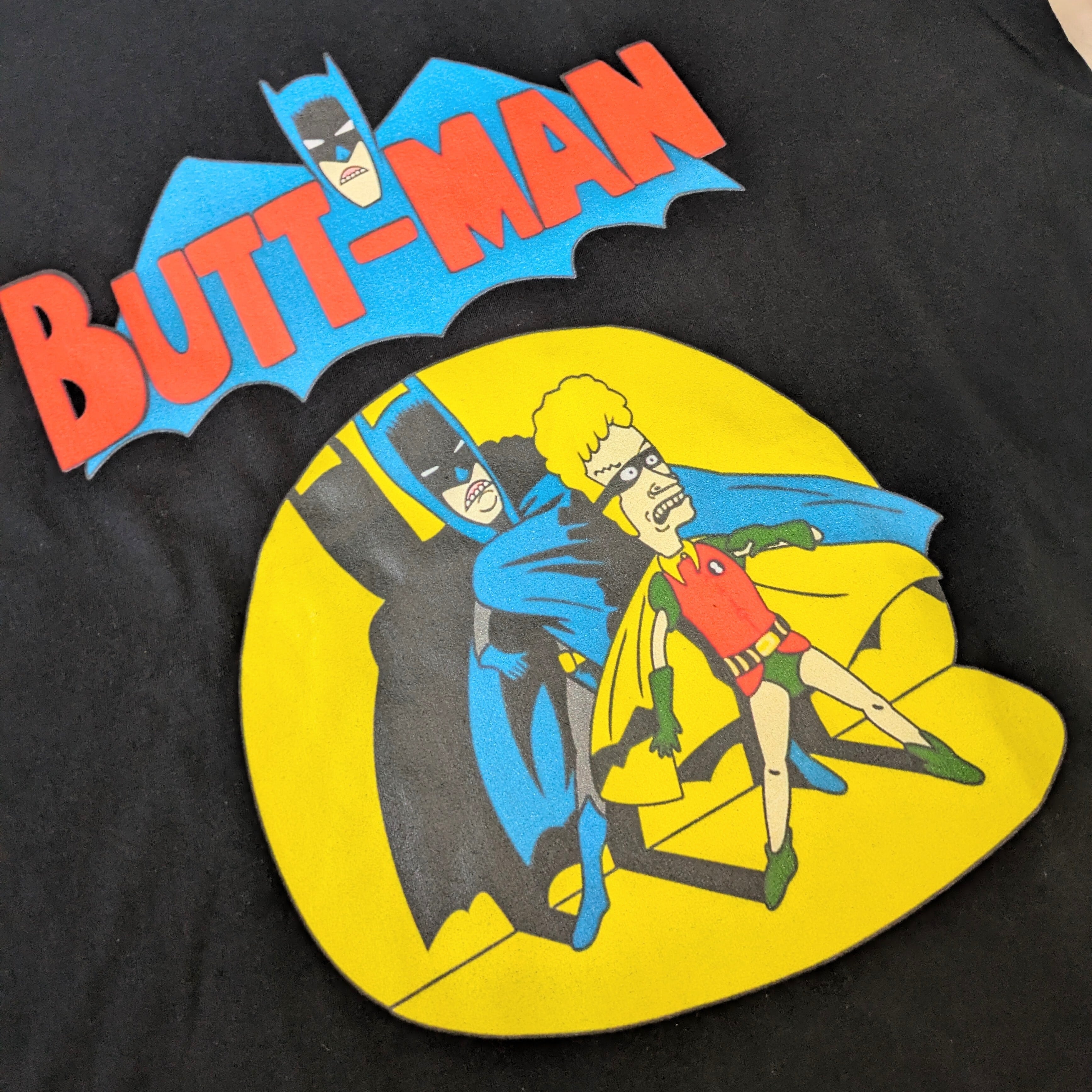 再入荷！【 Beavis and Butt-Head（ビーバスアンドバットヘッド）】  BUTT-MAN / BATMAN / バットマン  Tシャツ / MTV  〚アメリカン雑貨 アメトイ〛