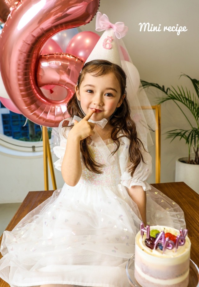 ※お洋服と同梱限定※【即納】<minirecipe>  Birthday Veil cup(数字1～10choice)