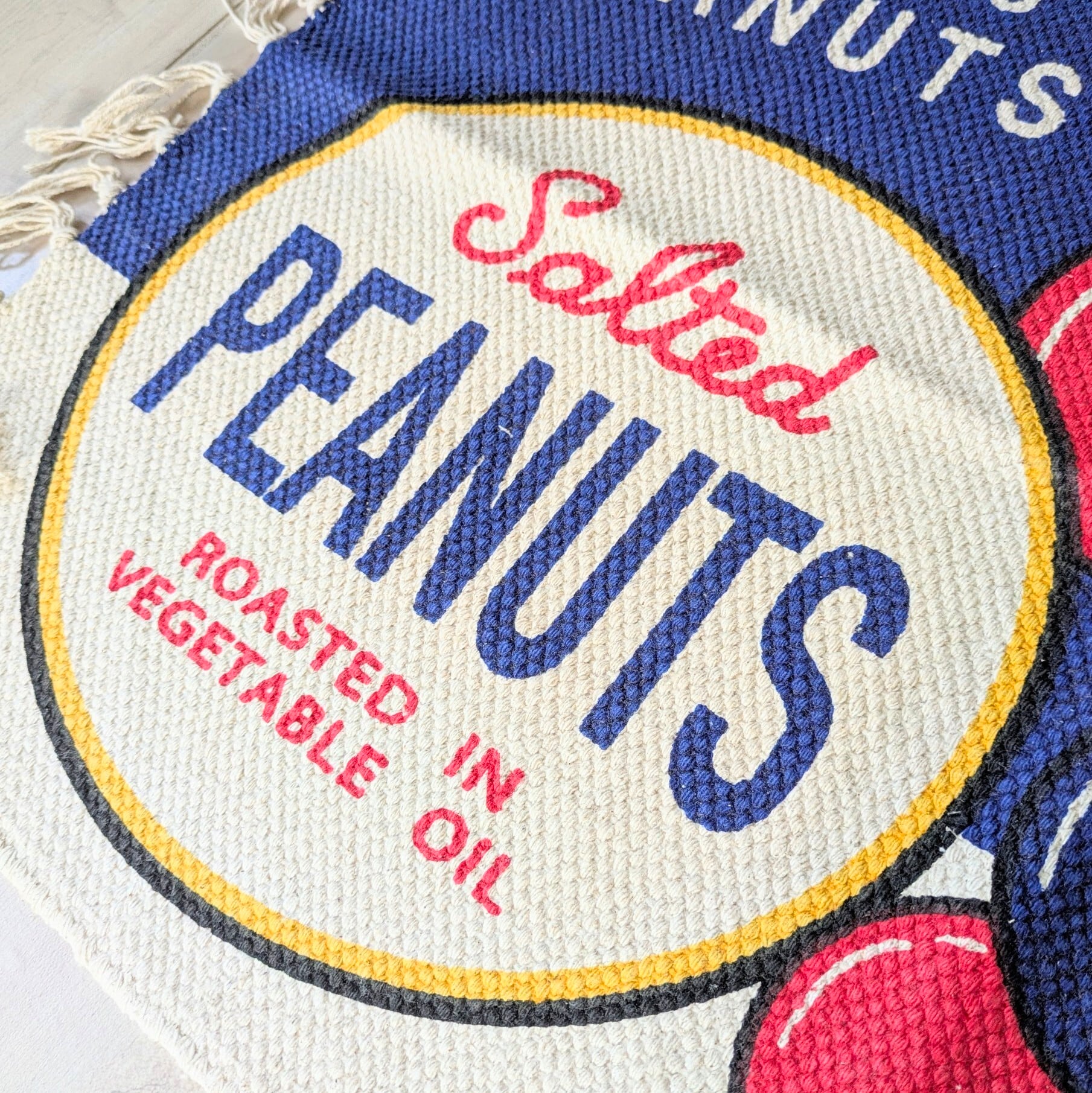 【 Mr.Peanut ( ミスターピーナッツ ) 】 『THE MOST FAMOUS PEANUTS』PLANTERS / COTTON MAT /  コットンマット/ Floor Mat / フロアマット〚アメリカン雑貨 アメトイ〛