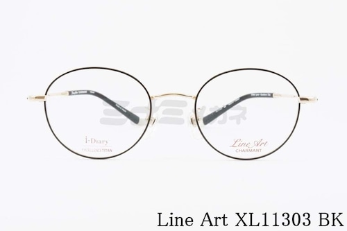 【松島花さん着用】Line Art メガネフレーム Solo XL11303 BK ソロ ボストン メタル シャルマン ラインアート CHARMANT 正規品
