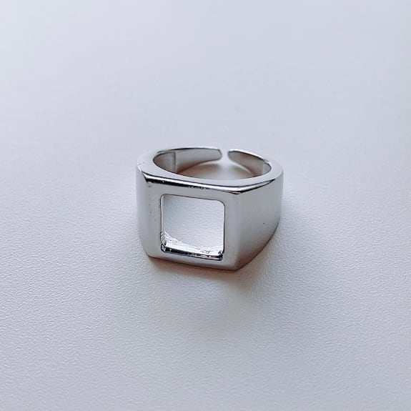 リュンヌページ スクエアオープンリング S925 | Lune (リュンヌ)