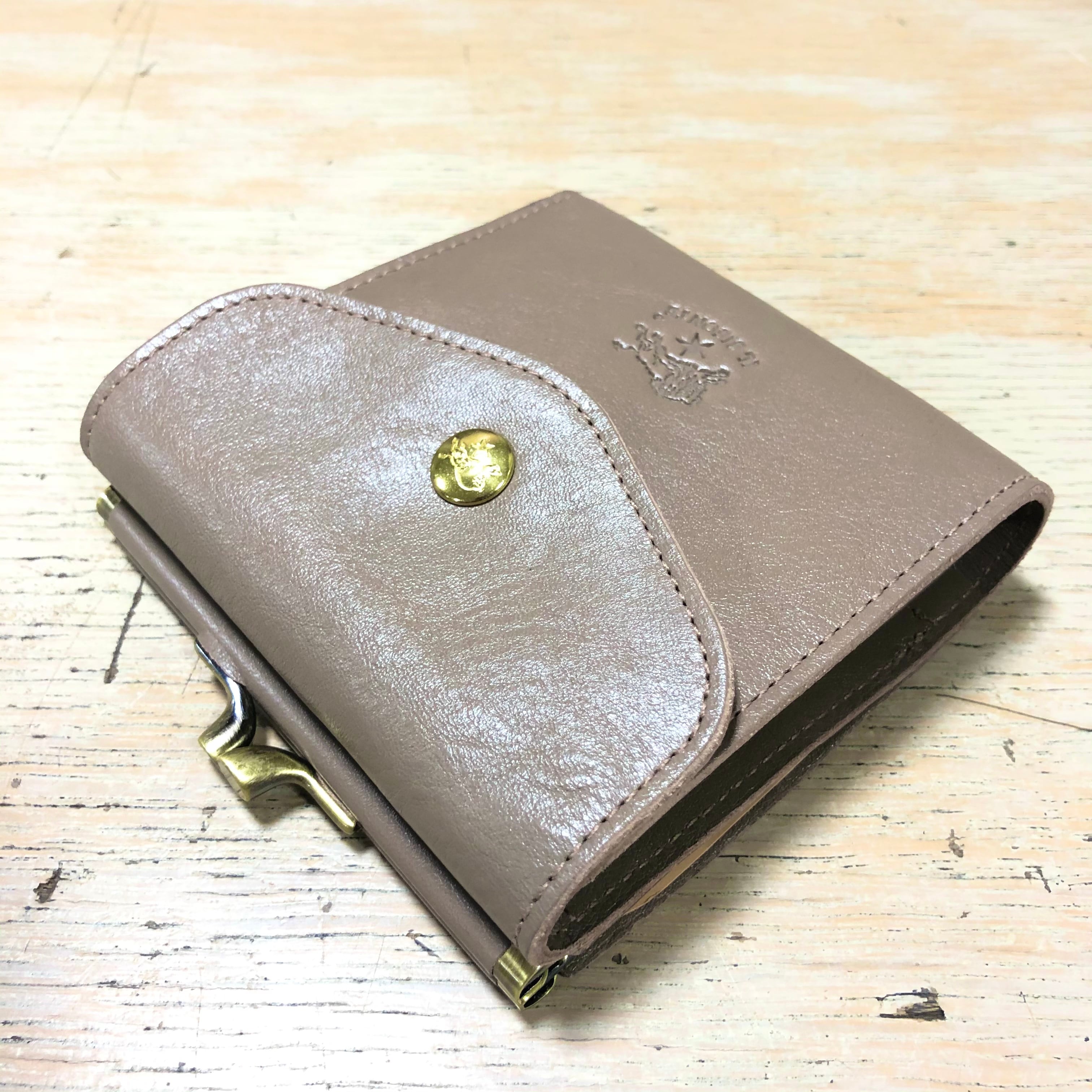 IL BISONTE イルビゾンテ 2つ折りガマ口財布 【411277】(COL グレー