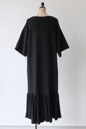 Vuokko ribbed jersey frilled hem dress