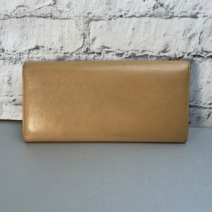 CHANEL シャネル ココマーク カメリア ラムスキン 長財布 ベージュ A-9648