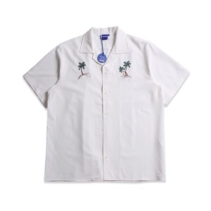ルーズ キューバシャツ｜開襟シャツ　オープンカラー　人気　南国 　刺繍　プリント