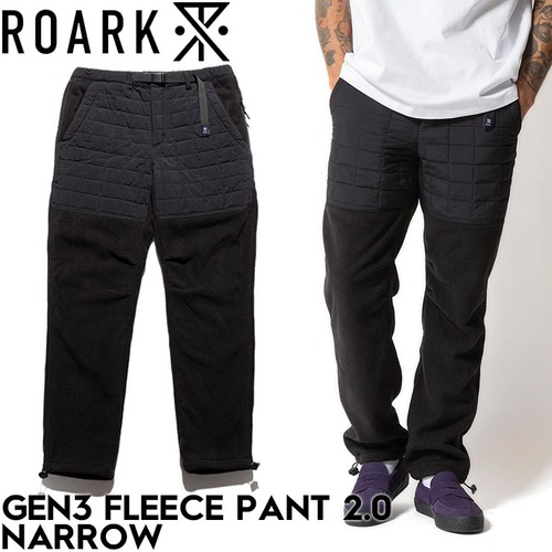 THE ROARK REVIVAL ロアーク リバイバル GEN3 FLEECE PANT 2.0 - NARROW パンツ フリースパンツ 保温 RPJ1170-BLK 日本代理店正規品