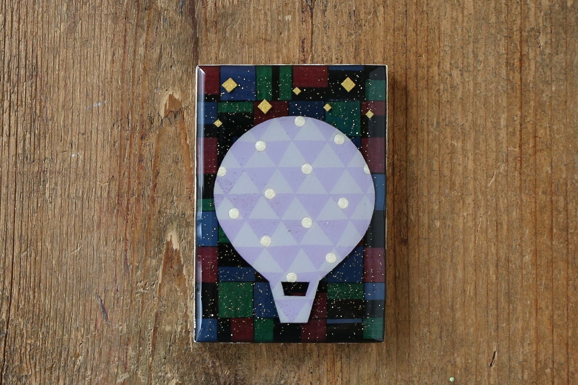 マグネット「ききゅう 003」 レジン コラージュ M-013