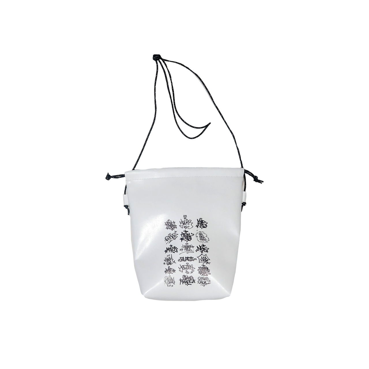MOL CREW TAG Drawstring Mini Shoulder Bag [WHITE]