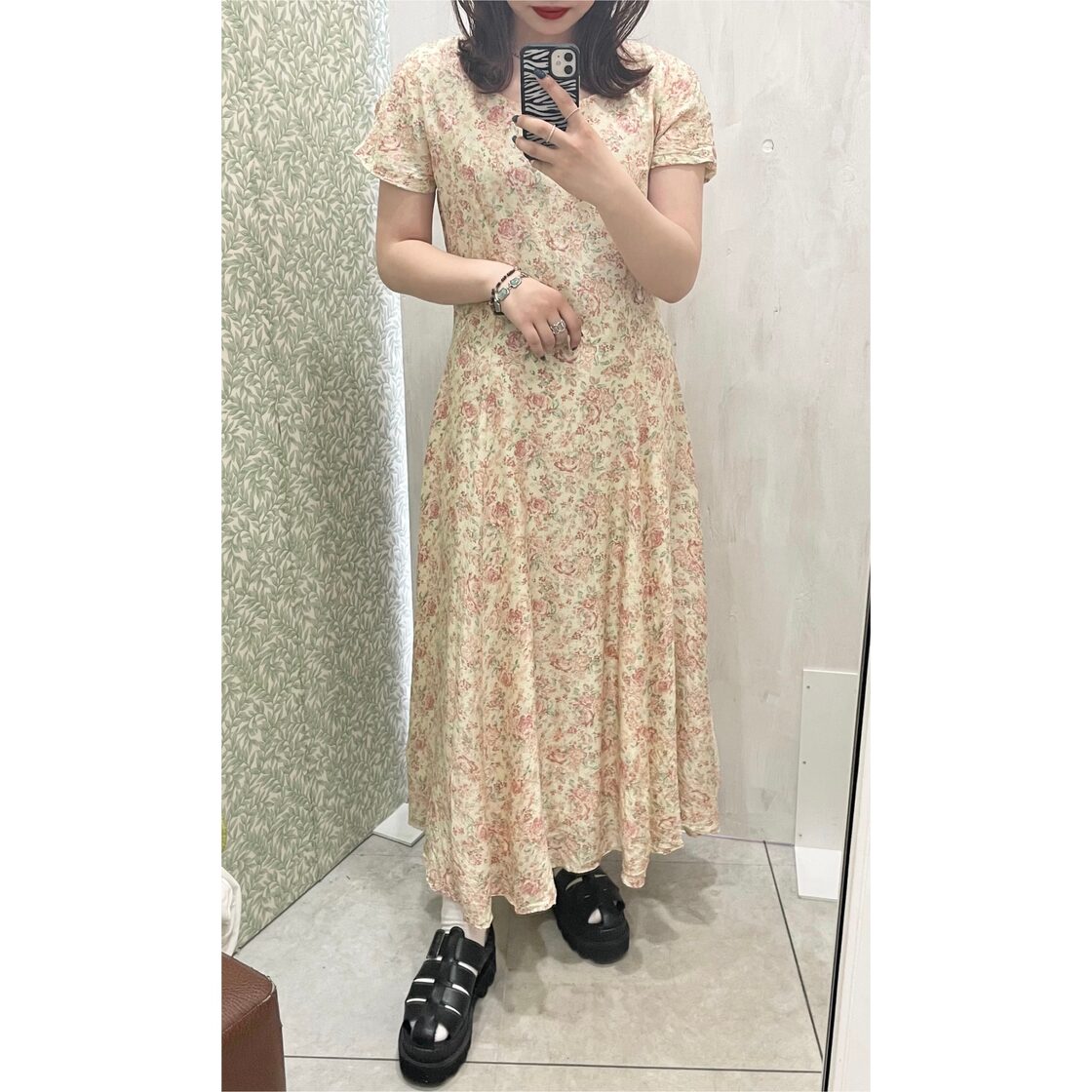 laura ashley/one-piece/flower/long/yellow/ローラアシュレイ/ロング 