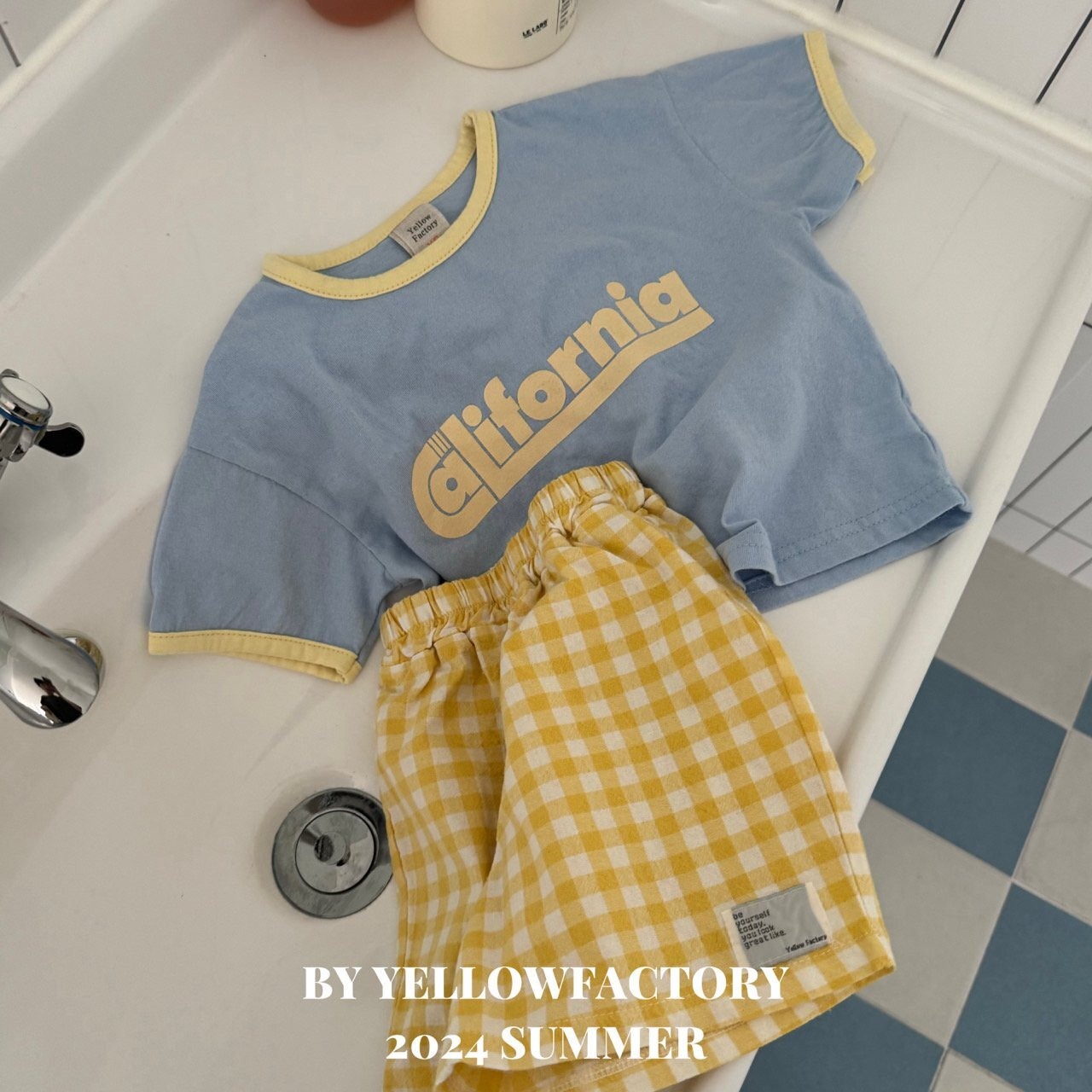 【 yellow factory】カリフォルニアTシャツ 80〜120cm ブルー240531 - 6