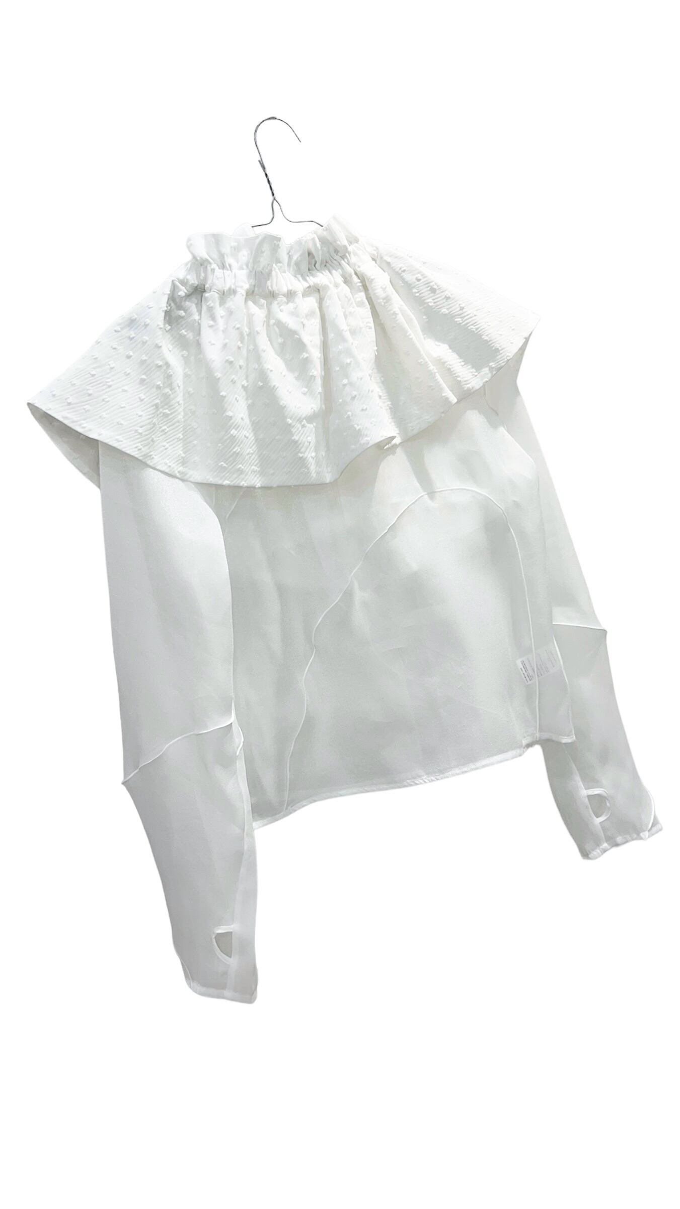 Knuth Marf】4way sheer frills blouse/white | PuKu