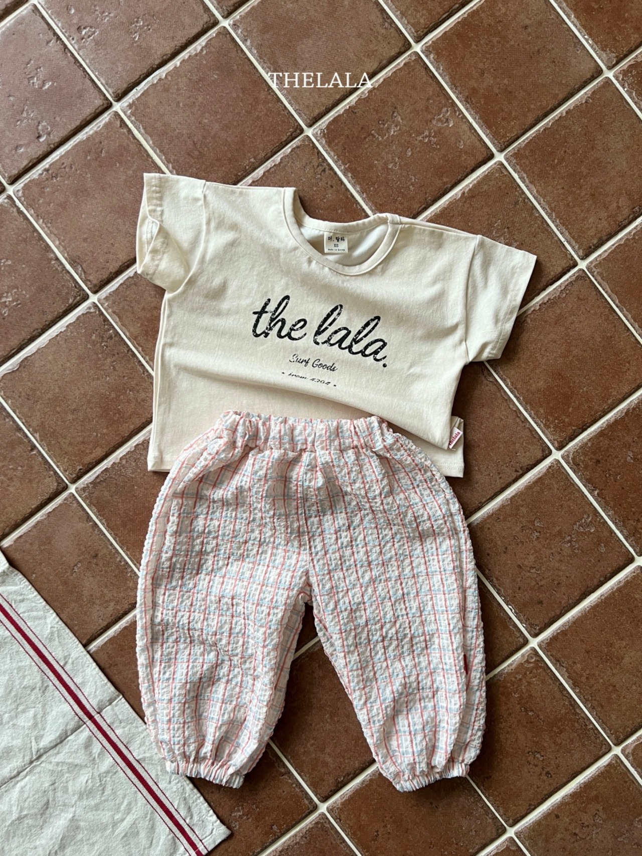 [THELALA] Sherbet Check Pants / [더랄라] 샤벳체크팬츠