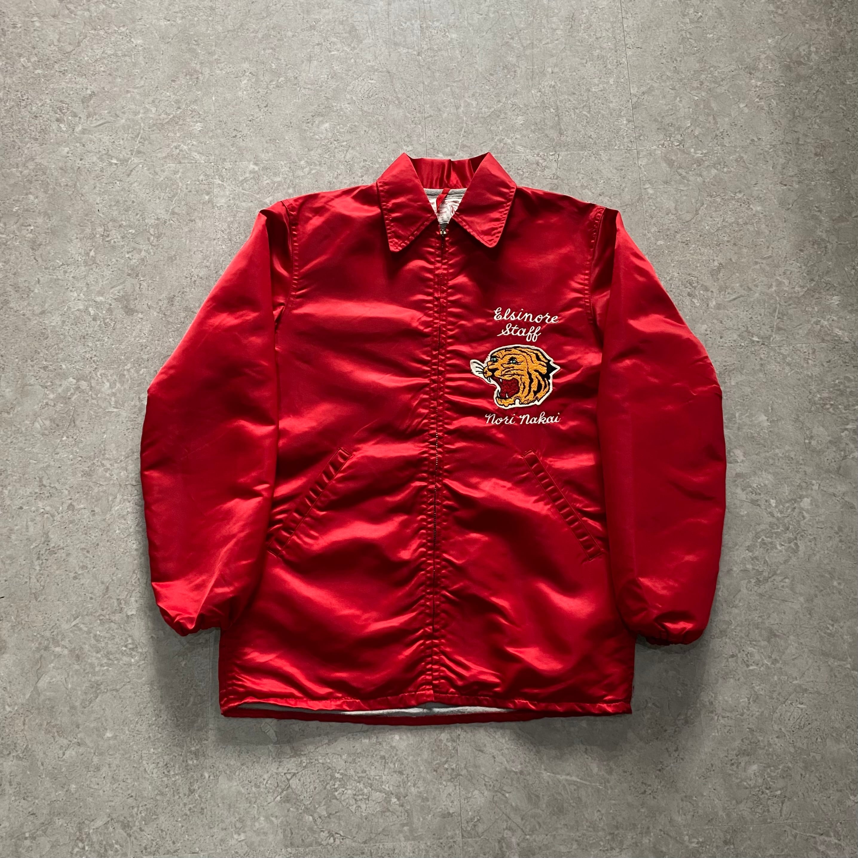 60s〜 "Elsinore Staff" zip up satin jacket【仙台店】