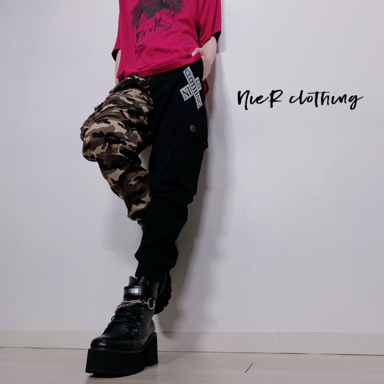 Two Tone 迷彩 6pocket Pants Nier