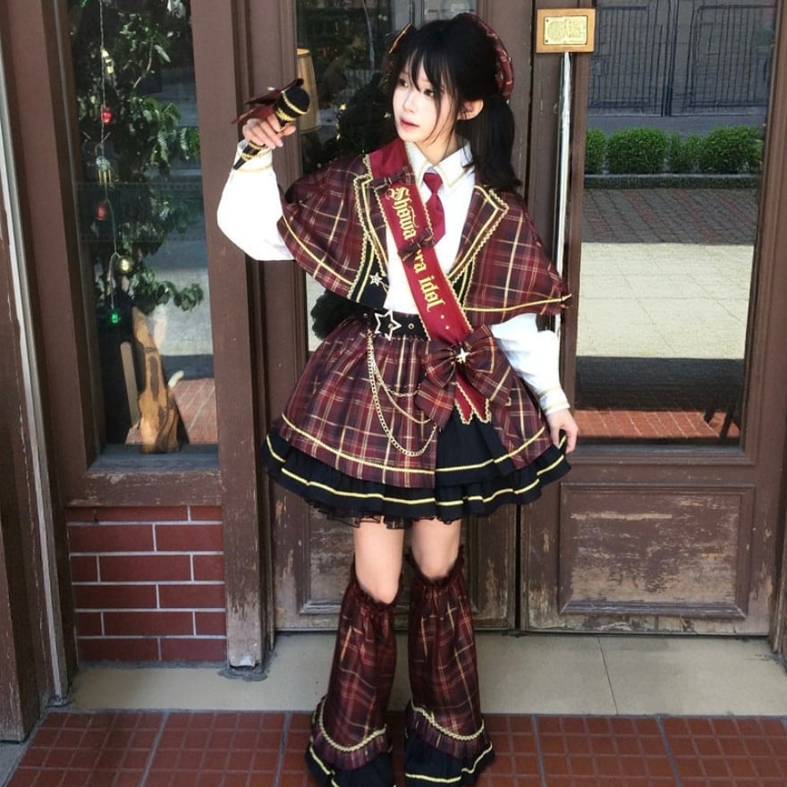 アイドルチェック柄衣装 セットアップ ライブ | ロリータファッション