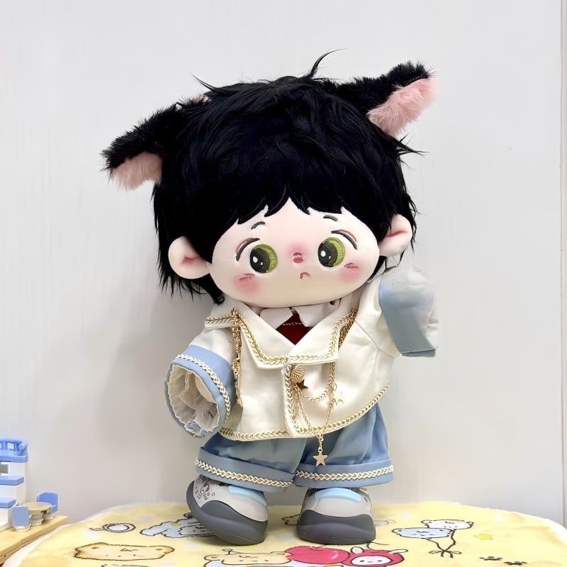 20cmぬいぐるみ用 スーツ シャツ+ジャケット+パンツ+ネクタイ 着せ替え