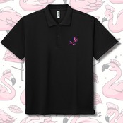 Polo-shirt-one point-フライングフラミン 4124
