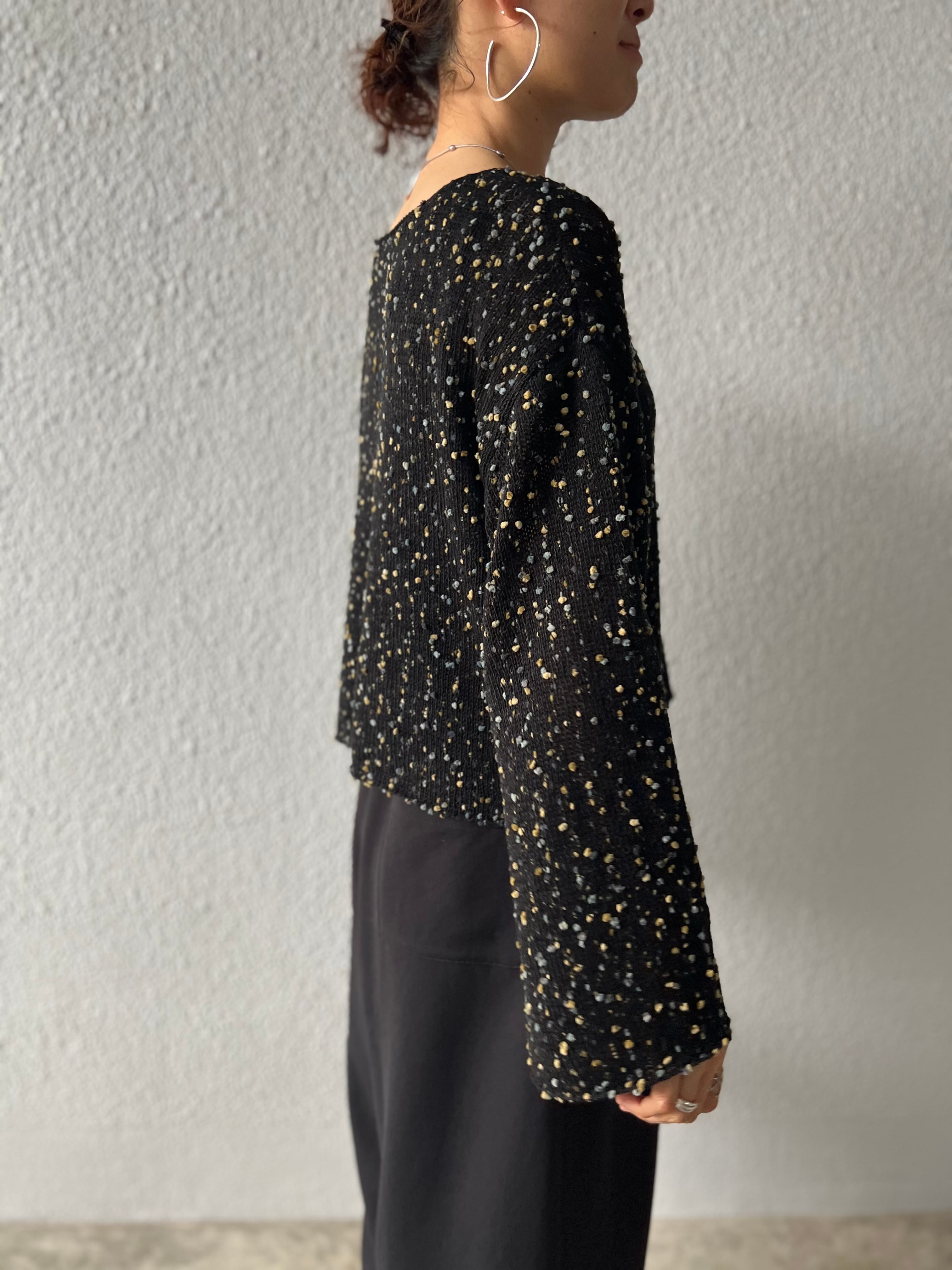 【SELECT】ponponヤーンワイドスリーブプルオーバー