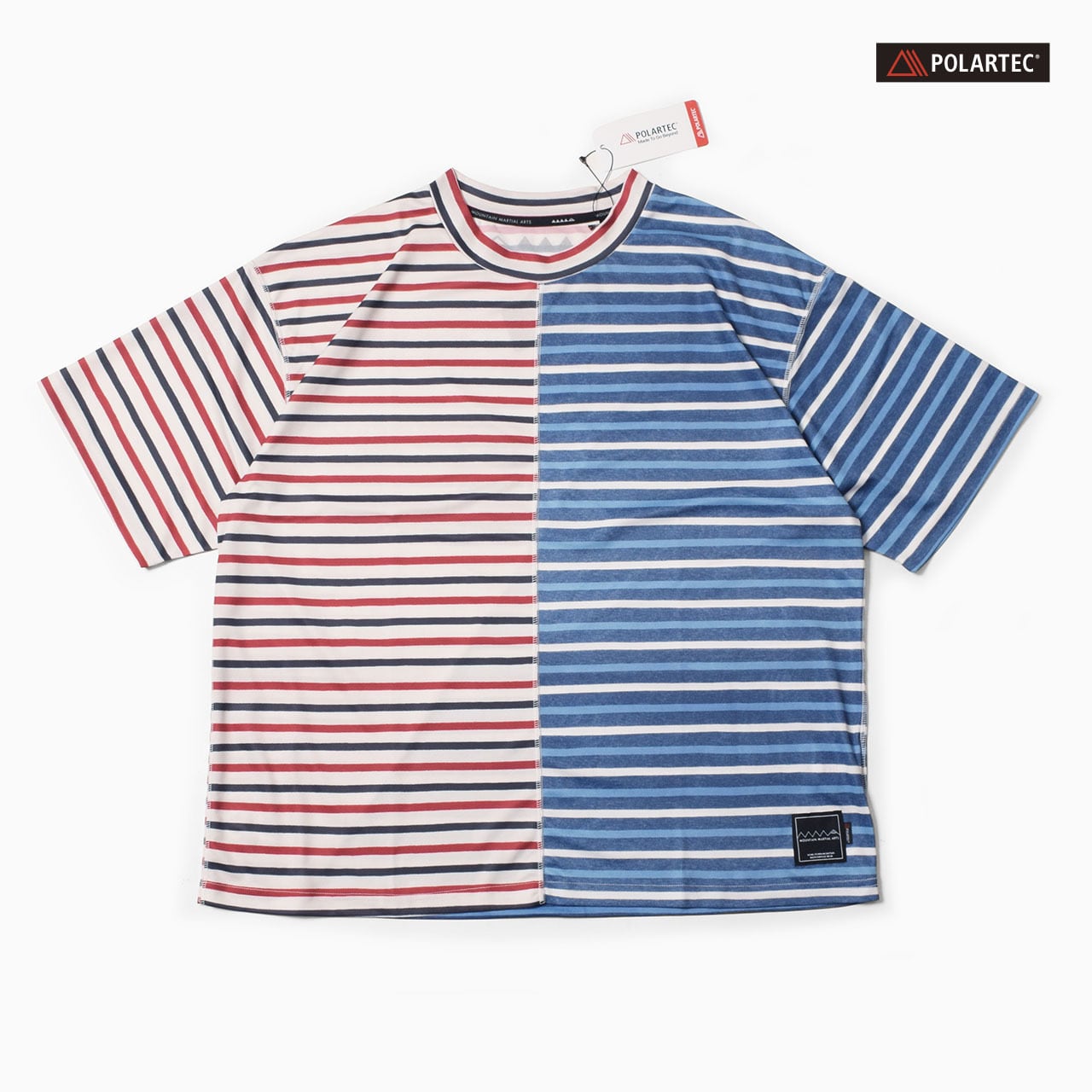 MMA(マウンテンマーシャルアーツ)MMA POLARTEC® Border FRANKEN Big Tee -Blue メンズレディースランニングTシャツ